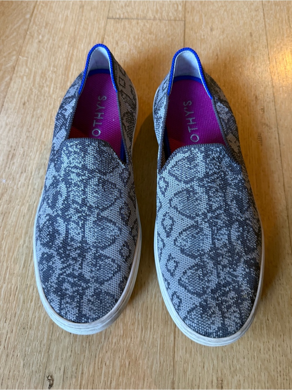 Rothy’s Grey Snake Sneakers